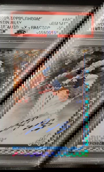 2019 Topps Chrome Update Austin Riley Auto Xfractor PSA 10