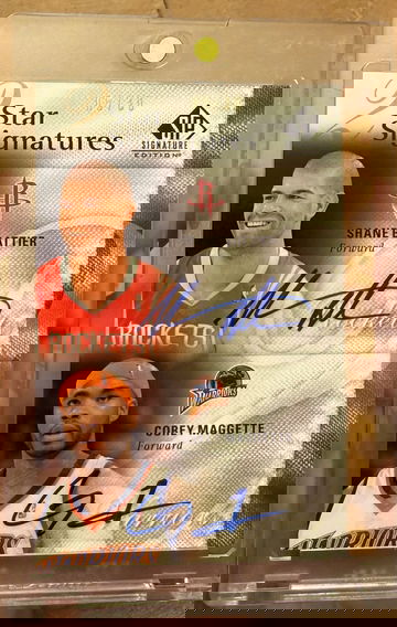 2009 SP Signature Edition Shane Battier Corey Maggette 2 Star Signatures Auto /30