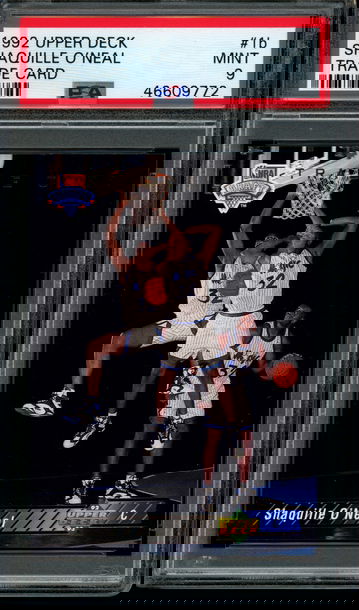 1992 Upper Deck #1b Shaquille O’Neal “Trade Card” PSA 9 MINT