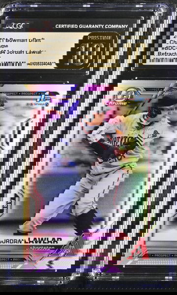 2021 BOWMAN JORDAN LAWLAR DRAFT CHROME #BDC-194 CGC 10 BL.D1.08