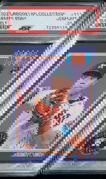 2022 Topps Brooklyn Collection #11 Jeremy Pena RC Purple /15 PSA 10