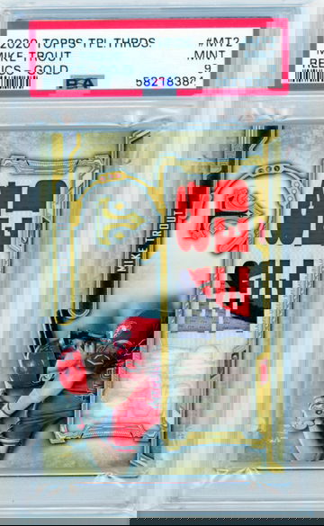 2020 Topps Triple Threads #MT2 Mike Trout Relics-Gold PSA 9 MINT!