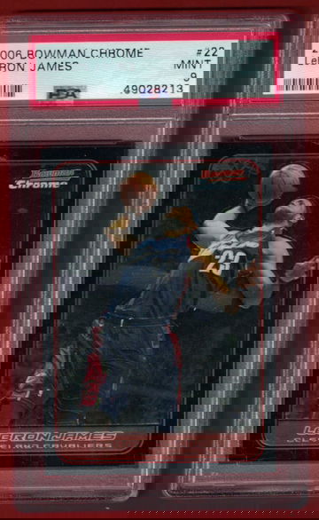 2006 BOWMAN CHROME LEBRON JAMES ( CAVS ) PSA 9 CARD #22!