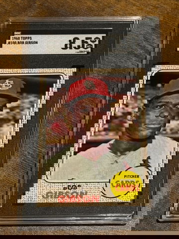 1968 Topps Bob Gibson HOF SGC 8.5 NM-MT+