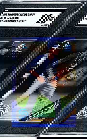 2019 Bowman Chrome Draft CJ Abrams Purple Refractor /250 SGC 10