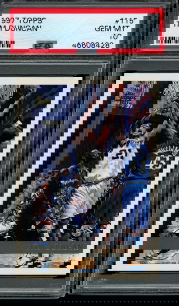 1997 Topps #115 Tim Duncan PSA GEM MINT 10