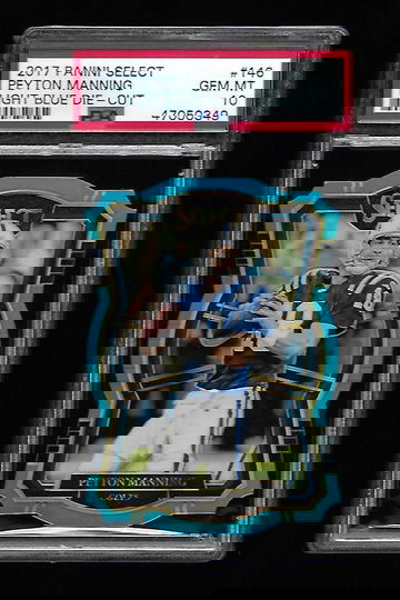 2017 PANINI SELECT PEYTON MANNING LIGHT BLUE DIE CUT