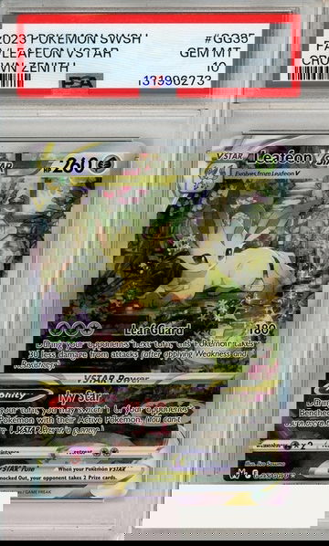 2023 POKEMON SWSH CROWN ZENITH FA LEAFEON VSTAR #GG35 PSA 10
