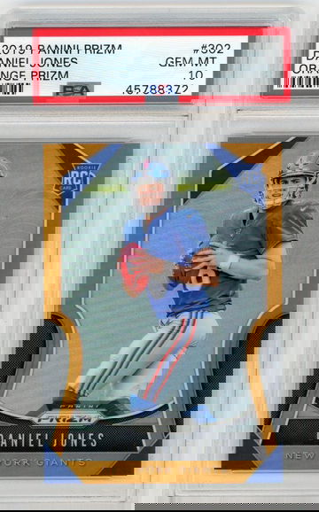 Daniel Jones 2019 Prizm Orange Refractor Rookie RC /249 PSA 10 Gem Giants #302