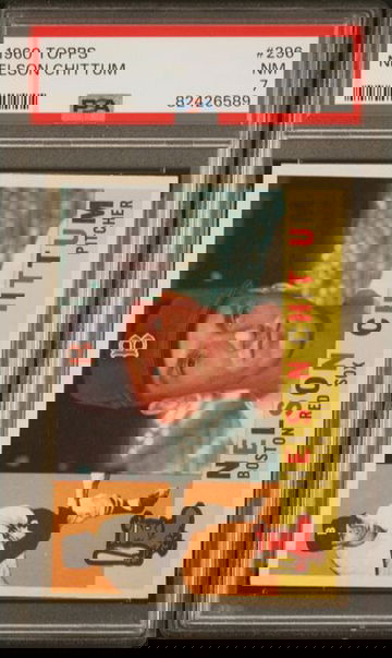 1960 Topps Nelson Chittum #296 PSA 7 [BL-1B.32]