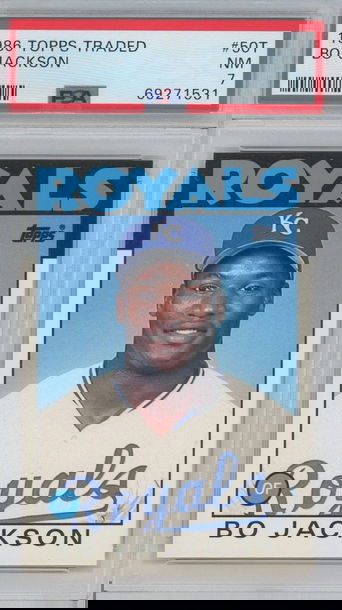 1986 Topps Traded Bo Jackson RC #50T PSA 7