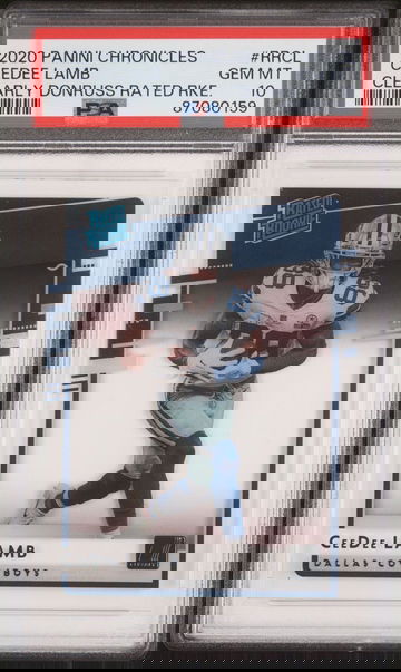 2020 Panini Chronicles Ceedee Lamb PSA 10 #RR-CL Clearly Donruss Rated Rookie