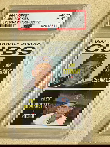 1964 Topps #408 Cubs Rookies PSA 9 MINT JIM STEWART FRED BURDETTE 