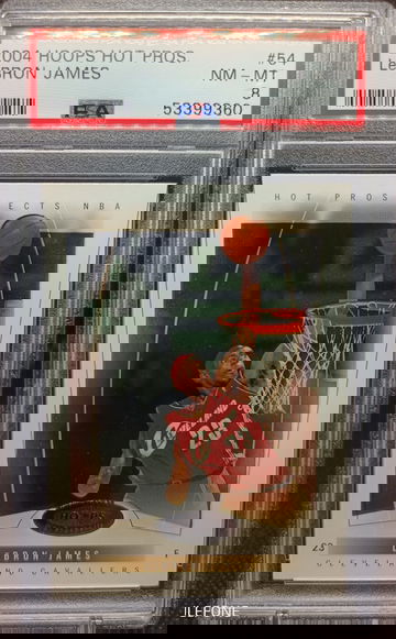 2004 Hoops Hot Prospects LeBron James #54 PSA 8 Near Mint Cavs