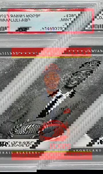 2012 NBA Hoops Damian Lillard Rookie PSA 9