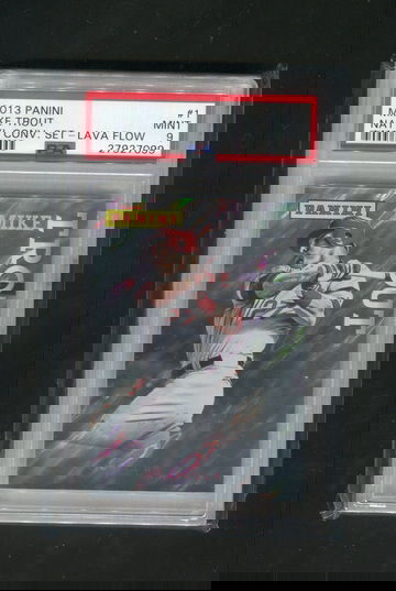 2013 Panini National Convention Set #1 Mike Trout RARE Lava Flow POP 5 PSA 9 MINT