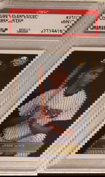 1992 Fleer Excel #210 Derek Jeter PSA 9 rookie card