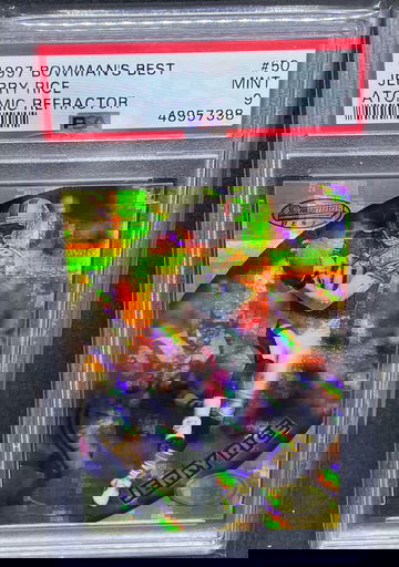 1997 Bowmans Best Atomic Refractor Jerry Rice PSA 9 Mint 