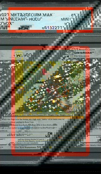 👕🙍‍♂️ 2021 Metazoo X DIM MAK SAM SINCLAIR Blind Box-Holo  5/6 |PSA 9| MINT 💎🧨