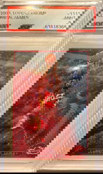 2004 Topps Chrome LeBron James Rookie PSA 9 Mint