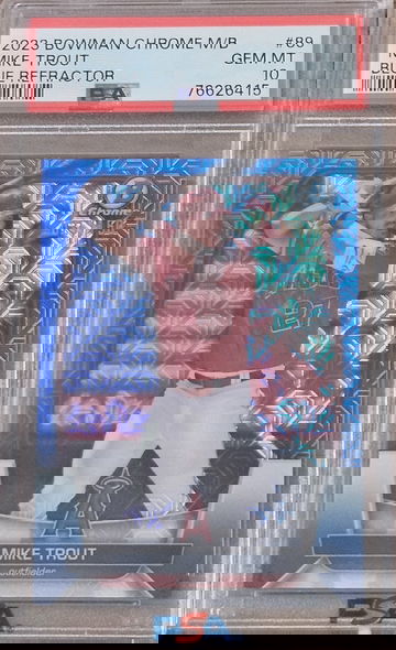 2023 Bowman Chrome M/B Mike Trout Blue Refractor /150 PSA 10