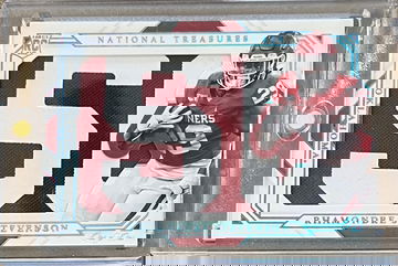 2021 Rhamondre Stevenson National Treasures RC 1 of 1