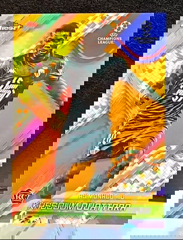 Topps Finest 2024-25 UEFA CC  Kassoum Ouattara  GOLD Refractor  /50  As Monaco  Rookie RC