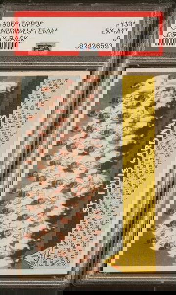 1956 Topps Cardinals Team (Gray Back) #134 PSA 6 [BL-1B.3]