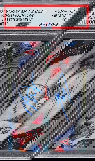 2019 BOWMAN'S BEST DUAL MIKE TROUT SHOHEI OHTANI AUTO /25 #DA-TO PSA 10 GEM MINT