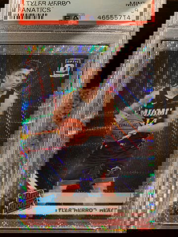 Tyler Herro psa 9 Fanatics Donruss optic