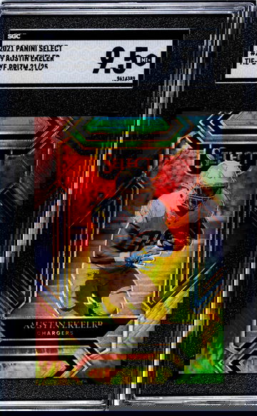 2021 Panini Select #219 Austin Ekeler Tie-Dye Prizm /25 SGC 9.5