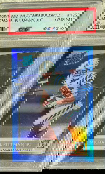 2020 Donruss Optic Michael Pittman Jr. Blue Prizm PSA 10 RC /179