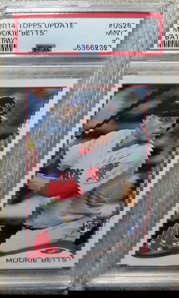 Mookie betts 2014 Rookie RC topps  psa Mint 9