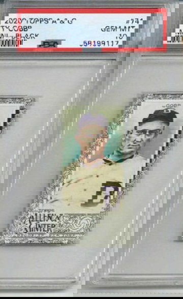 2020 TOPPS ALLEN & GINTER MINI BLACK #74 TY COBB CARD TIGERS PSA 10 LOW POP