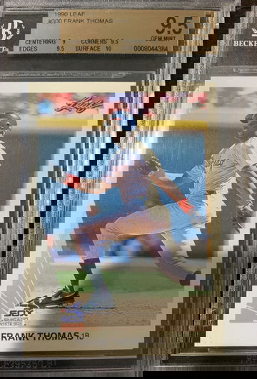 1990 Leaf Frank Thomas rookie Bgs 9.5 with 10 sub 