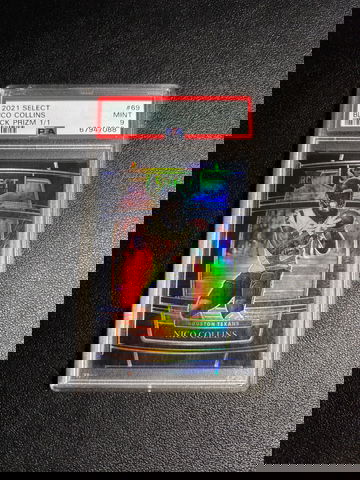 2021 Panini Prizm Nico Collins #1/1 Black Prizm Rookie PSA 9 Texans