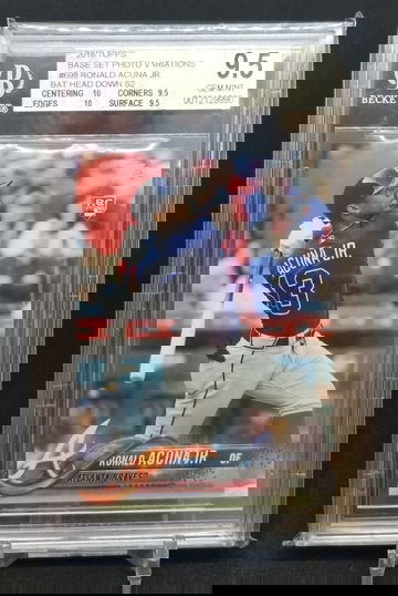 Ronald Acuna Jr 2018 topps bat down bgs 9.5