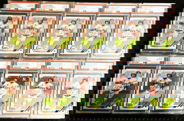 Lot of (10) 2019 Bowman Chrome Wander Franco PSA 10 1st RC 