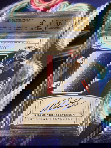 2021 National Treasures Rhamondre Stevenson RPA /99 BGS 9/10