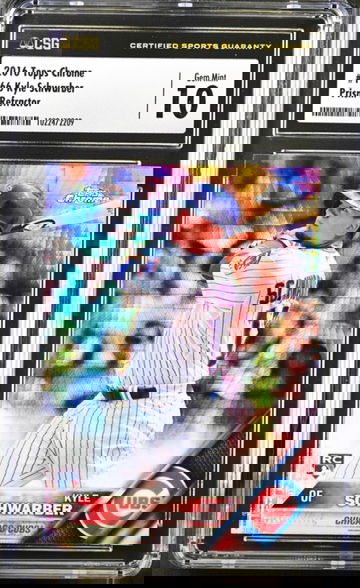 2016 Topps Chrome #166 Kyle Schwarber Prism Refractor