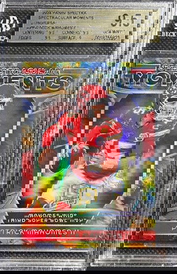 Patrick Mahomes 2024 Panini Spectra Gold Prizm /10 Spectracular Moments BGS 9.5