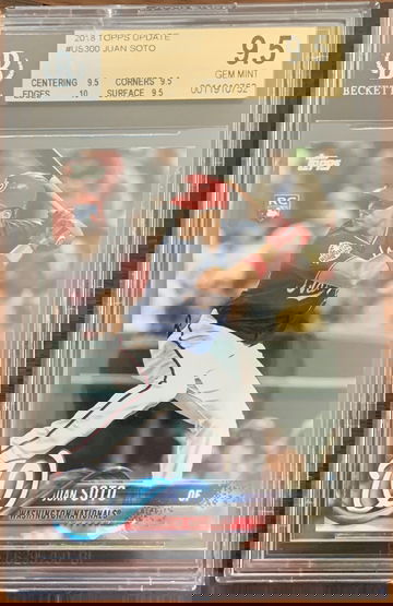 JUAN SOTO 2018 Topps Update BGS 9.5 True Gem Mint+ **CRACK IN SLAB UP TOP OVER LEFT SIDE OF LABEL, CARD INTACT**