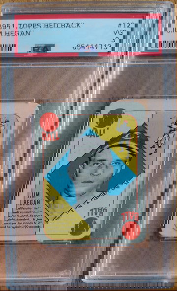 1951 Topps Red Back Jim Hegan PSA 3