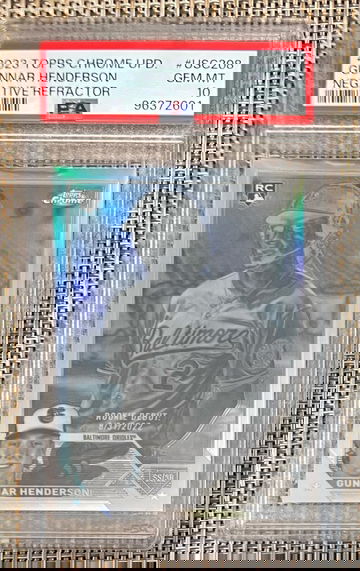 2023 Topps Chrome Update Gunnar Henderson RC #USC208 Negative Refractor PSA 10 💎