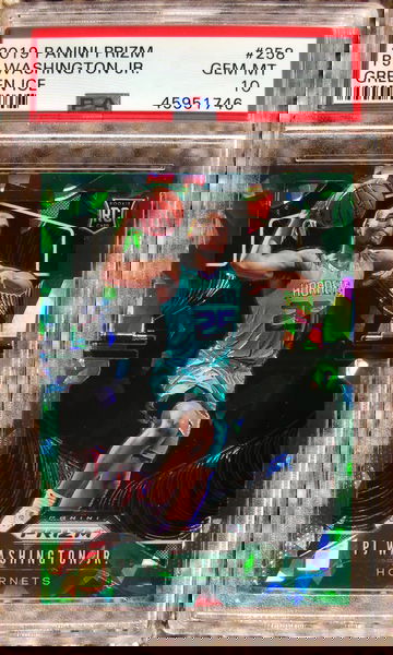 PJ Washington Jr. 2019 Prizm #258 Green Ice RC PSA 10