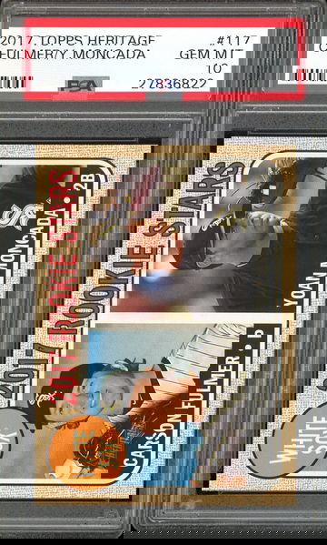 YOAN MONCADA PSA 10 RC 2017 TOPPS HERITAGE #117 CARSON FULMER