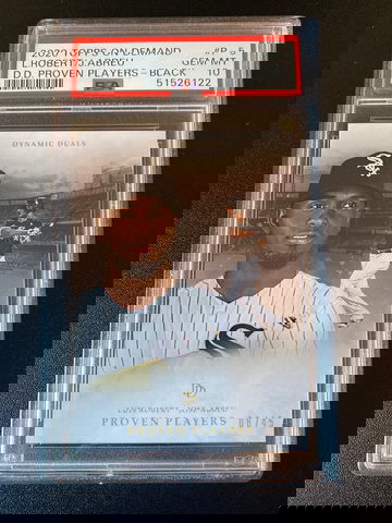 2020 Topps Dynamic Duals Proven Players Luis Robert, Jose Abreu /45 PSA 10