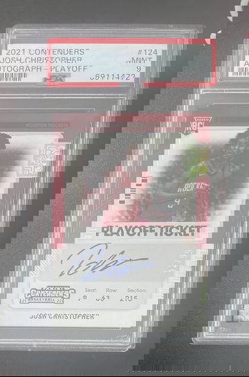 2021 Panini Contenders Josh Christopher Ticket Rookie Auto /89 PSA 9