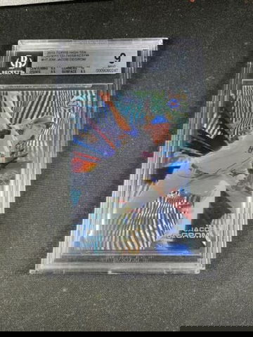 2015 Topps Hi-Tek Baseball Jacob DeGrom Confetti Diffractor /99 #HT-JDM BGS 9