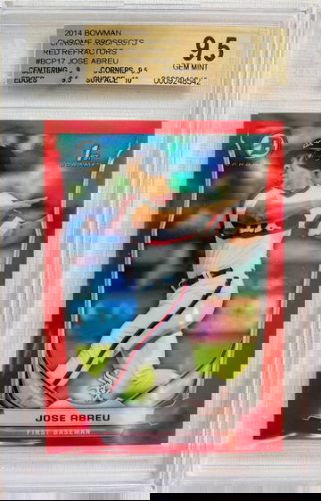 2014 Bowman Chrome Jose Abreu Red Refractor /5 BGS 9.5 Gem Mint